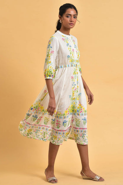 White Floral Summer Vacay Dress - Image 2